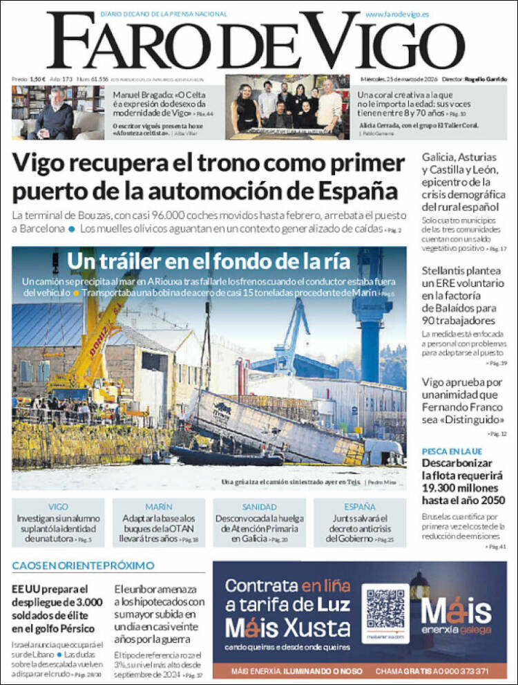 Portada de Faro de Vigo (Espa&ntilde;a)