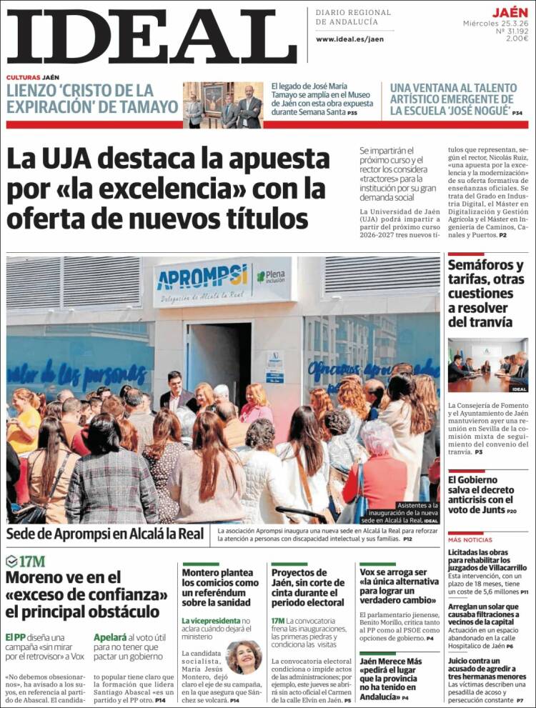 Portada de El Ideal de Jaén (Espa&ntilde;a)