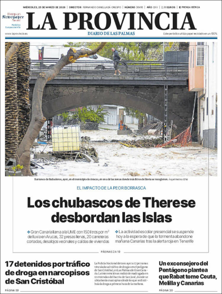 Portada de La Provincia (Espa&ntilde;a)