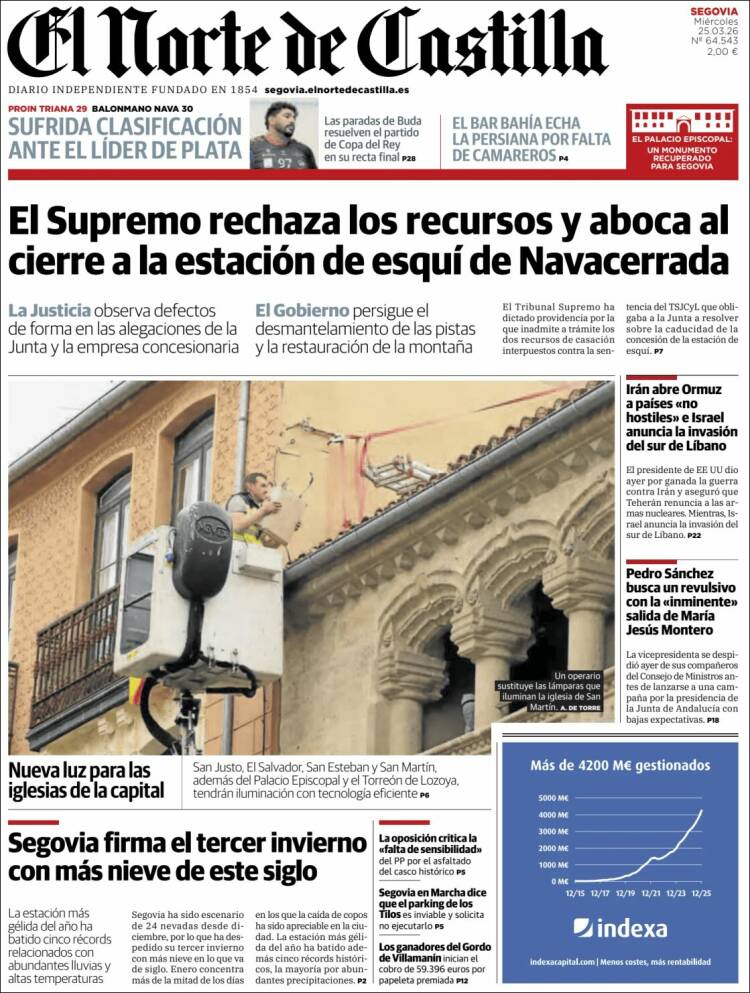 Portada de Norte de Castilla - Segovia (Espa&ntilde;a)