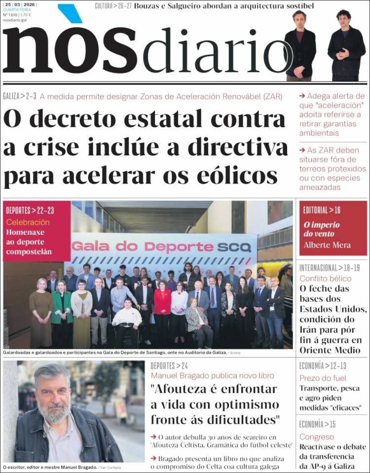 Portada de Nòs Diario (Espa&ntilde;a)