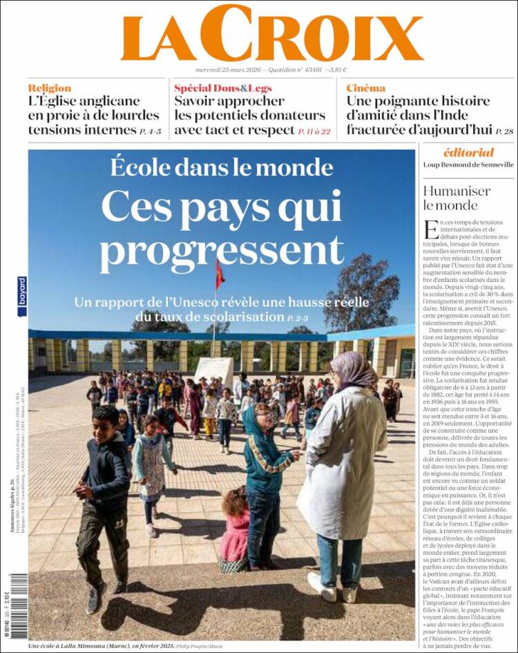 Portada de La Croix (Francia)