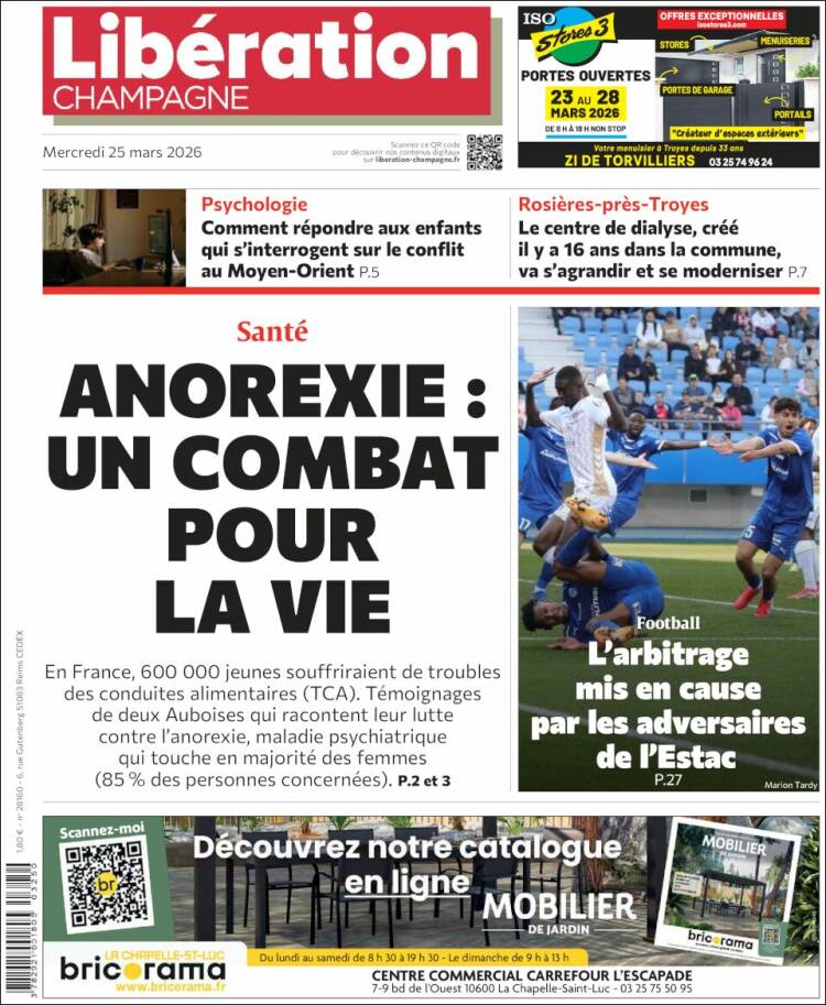 Portada de Libération Champagne (Francia)