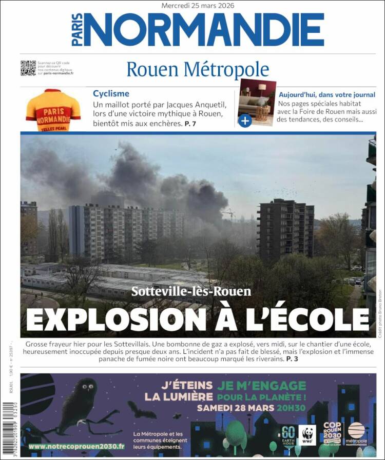 Portada de Paris Normandie (Francia)