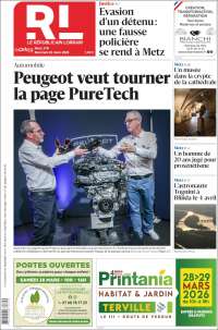 Portada de Le Republicain Lorrain (Francia)