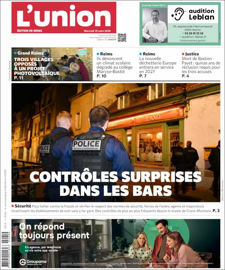 Portada de L'Union (Francia)