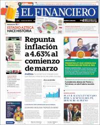 Portada de El Financiero (M&eacute;xico)