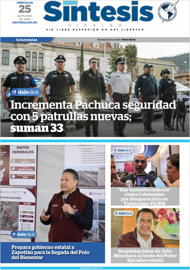 Portada de Sistesis - Hidalgo (M&eacute;xico)