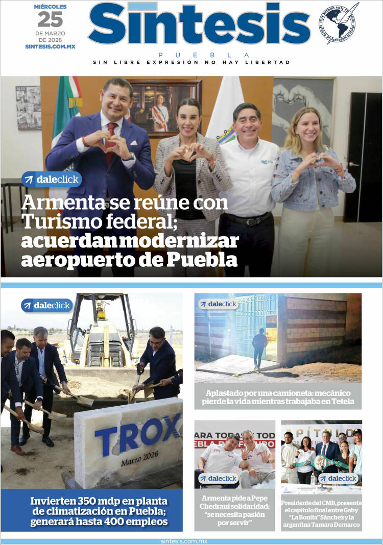 Portada de Síntesis - Puebla (Mexico)