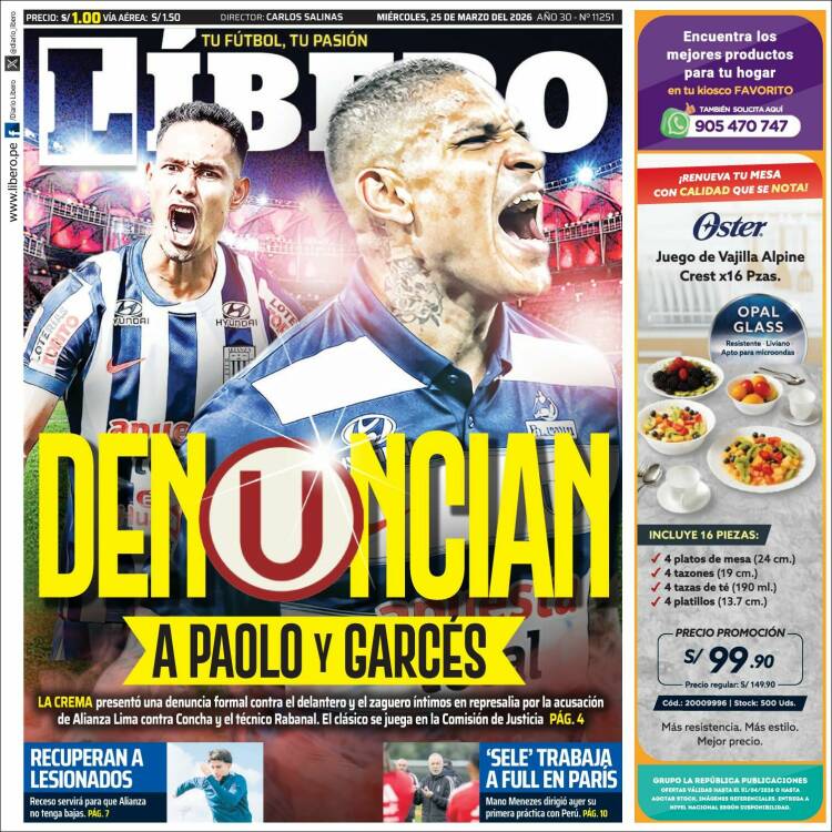 Portada de Líbero (Per&uacute;)