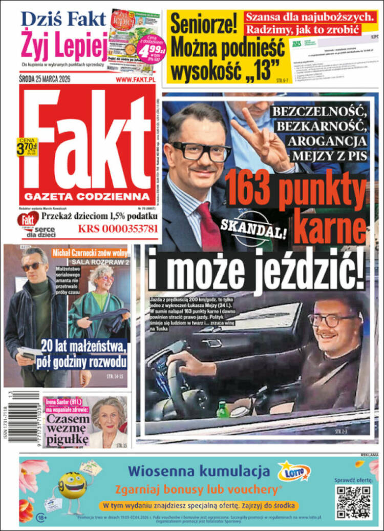 Portada de Fakt (Polonia)