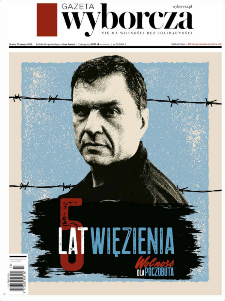 Portada de Gazeta Wyborcza (Polonia)