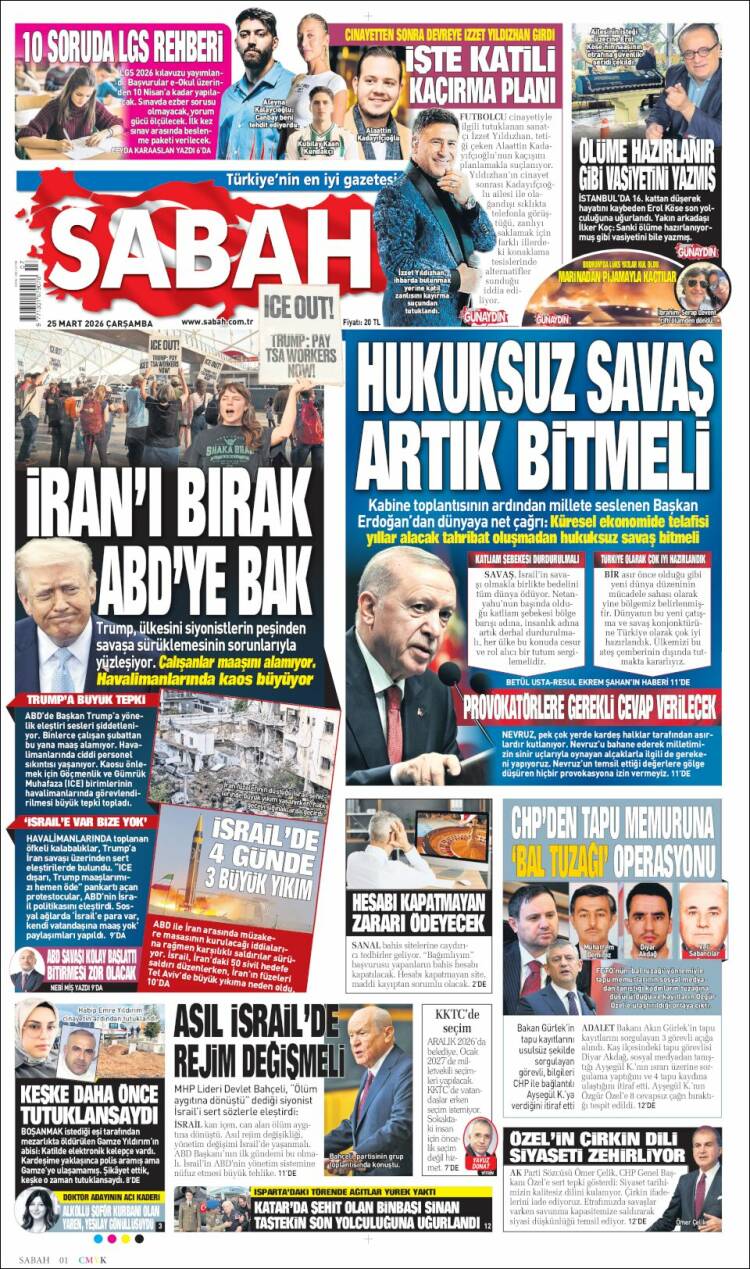 Portada de Sabah (Turqu&iacute;a)