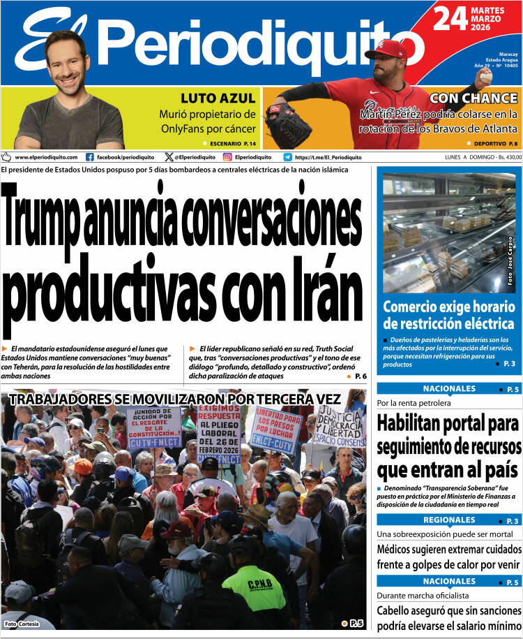 Portada de Periodiquito de Aragua (Venezuela)