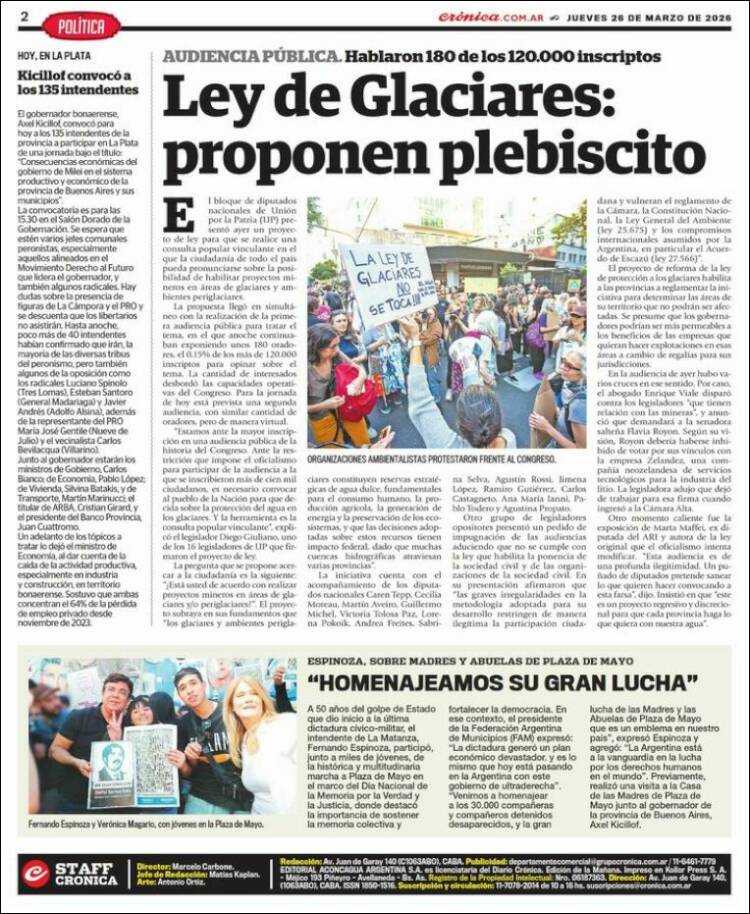 Portada de La Voz del Chaco (Argentina)