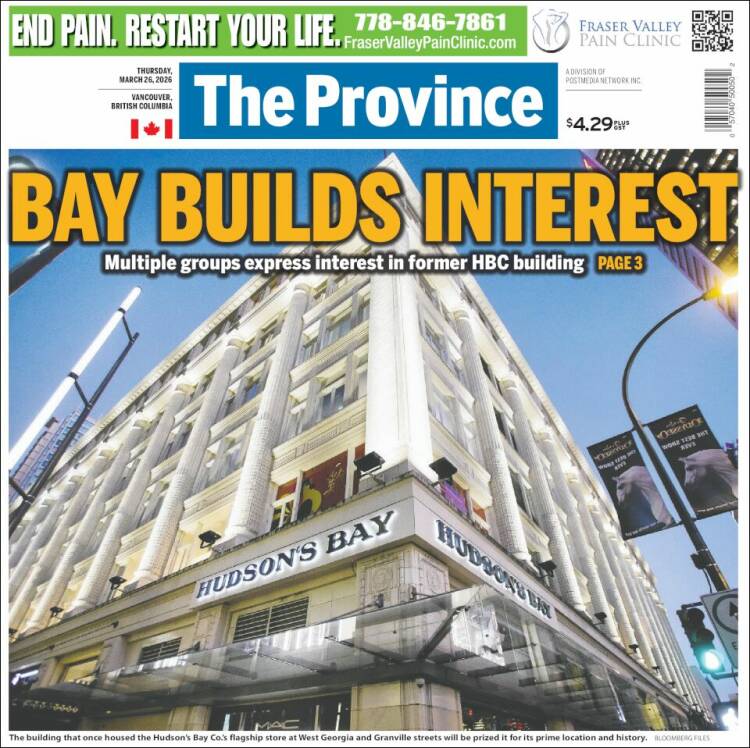 Portada de The Province (Canad&aacute;)