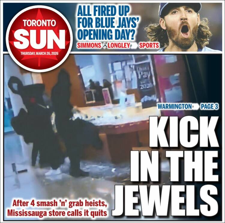 Portada de The Toronto Sun (Canad&aacute;)