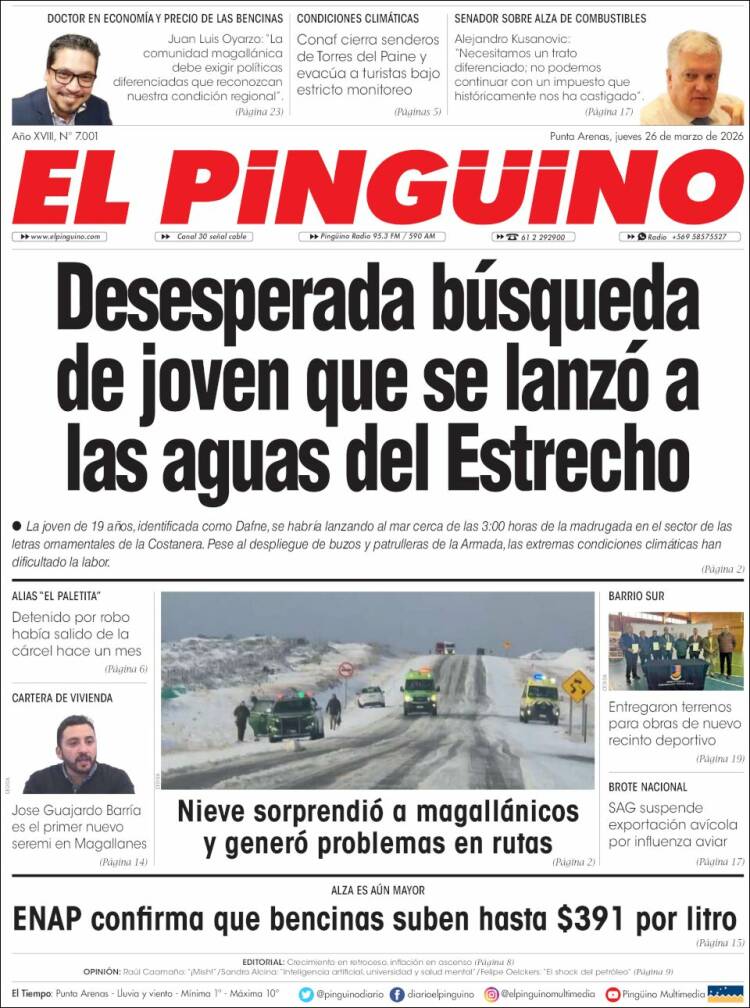 Portada de El Pingüino (Chile)