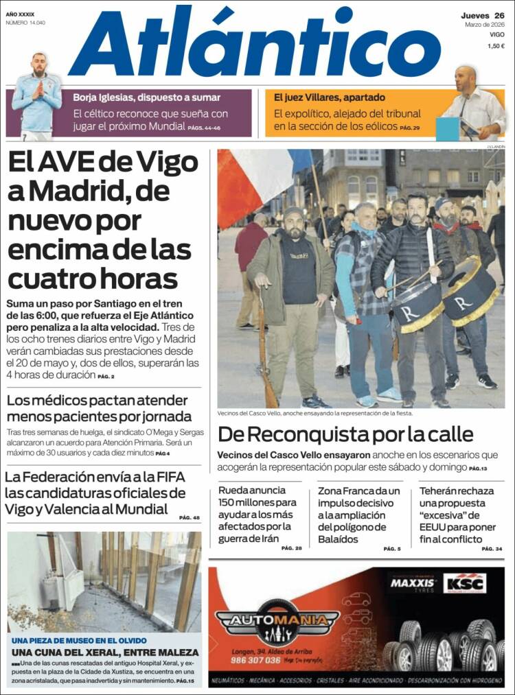 Portada de Atlántico Diario (Espa&ntilde;a)