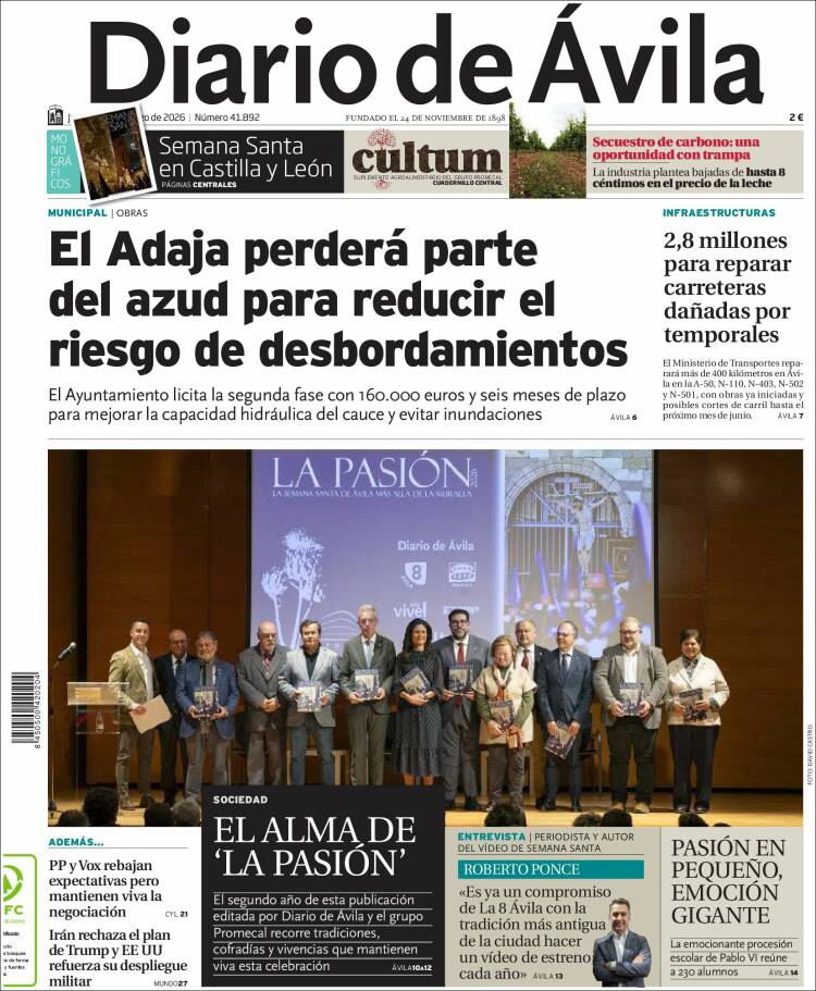 Portada de Diario de Ávila (Espa&ntilde;a)