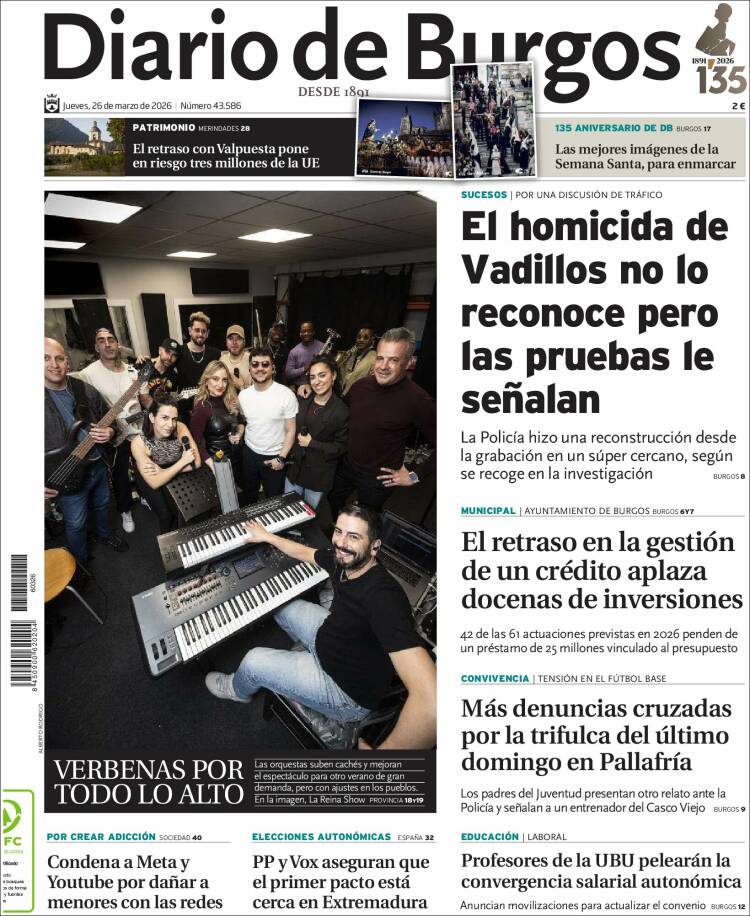 Portada de Diario de Burgos (Espa&ntilde;a)