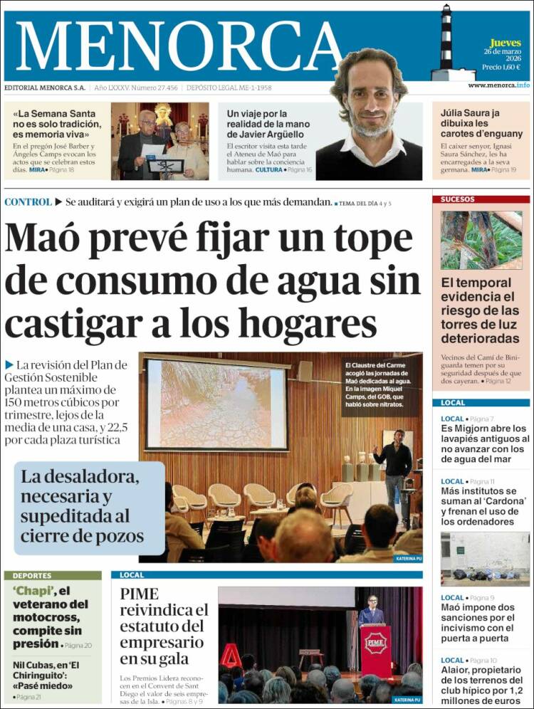 Portada de Menorca - Diario Insular (Espa&ntilde;a)