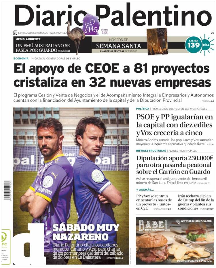 Portada de Diario Palentino (Espa&ntilde;a)