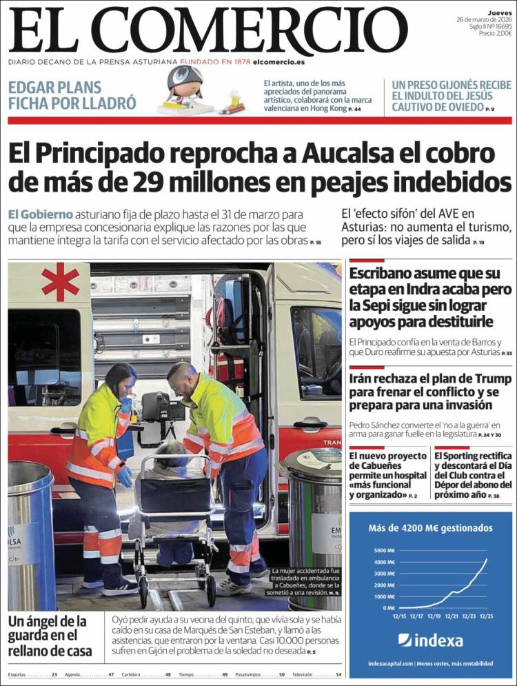 Portada de El Comercio - Gijón (Espa&ntilde;a)