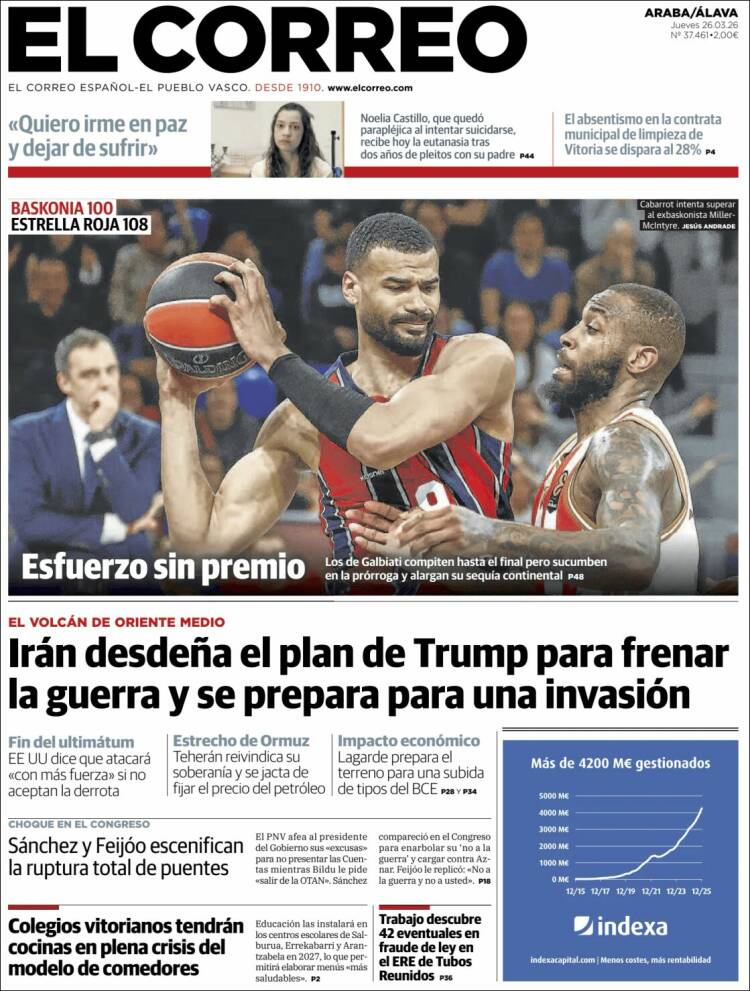 Portada de El Correo - Álava (Espa&ntilde;a)