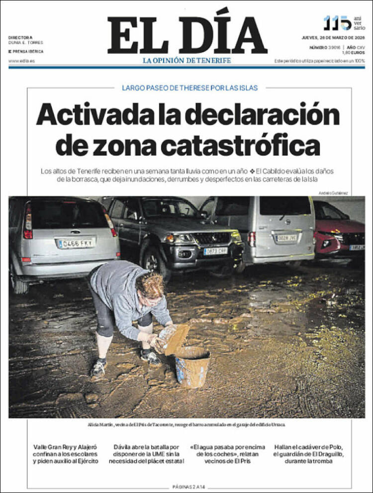 Portada de El Día (Espa&ntilde;a)