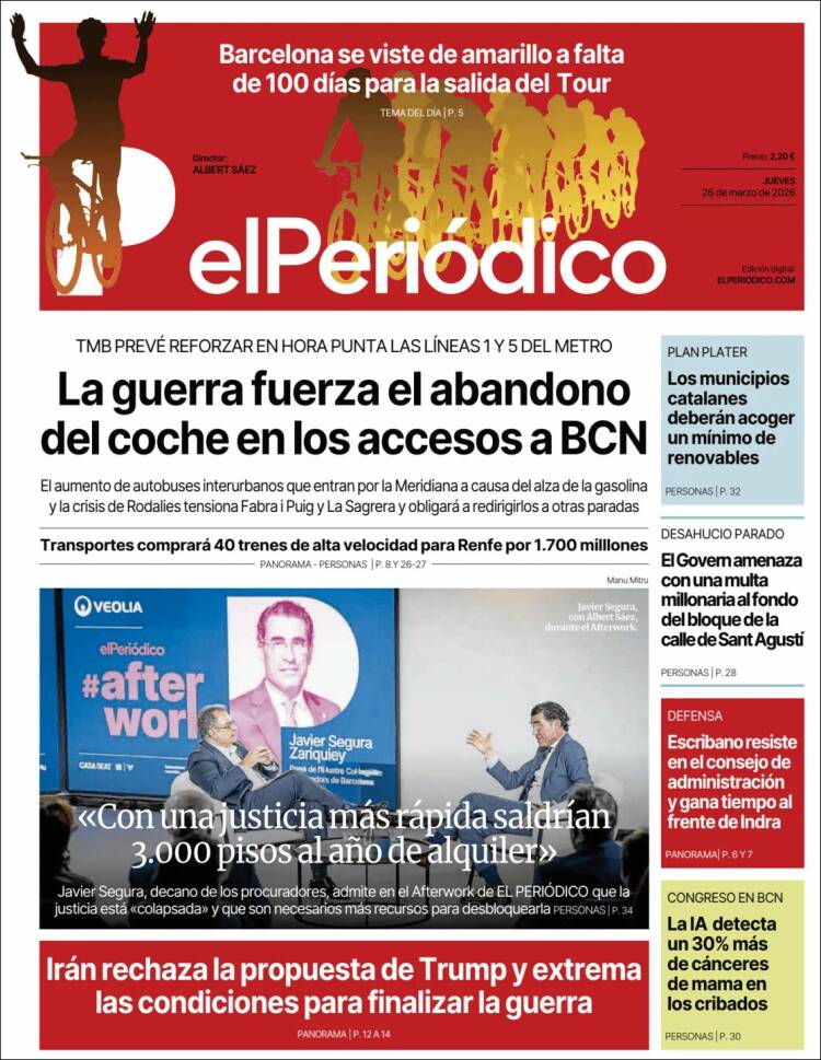 Portada de El Periódico (Espa&ntilde;a)