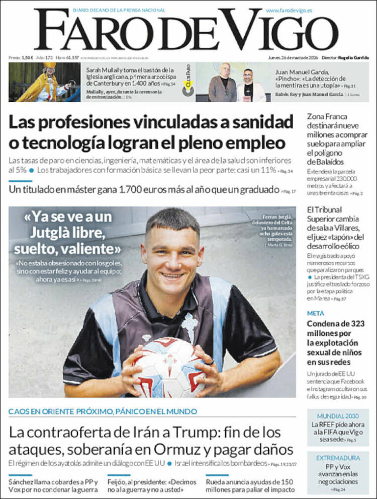 Portada de Faro de Vigo (Espa&ntilde;a)