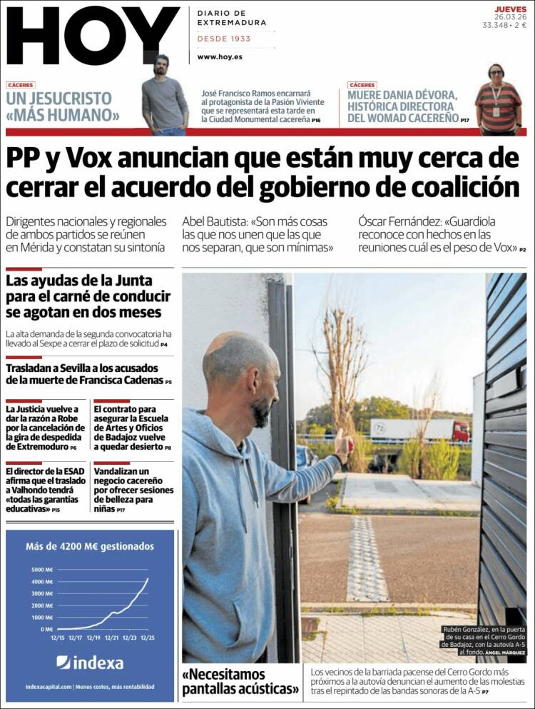 Portada de Hoy - Caceres (Espa&ntilde;a)