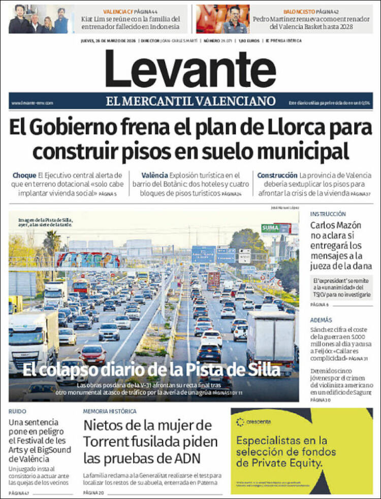 Portada de Levante (Espa&ntilde;a)