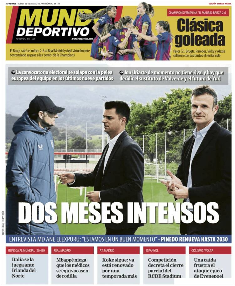 Portada de Mundo Deportivo Bizkaia (Espa&ntilde;a)