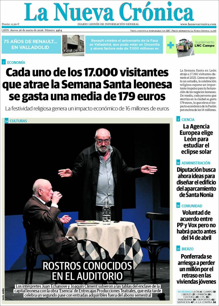 Portada de La Nueva Crónica (Espa&ntilde;a)