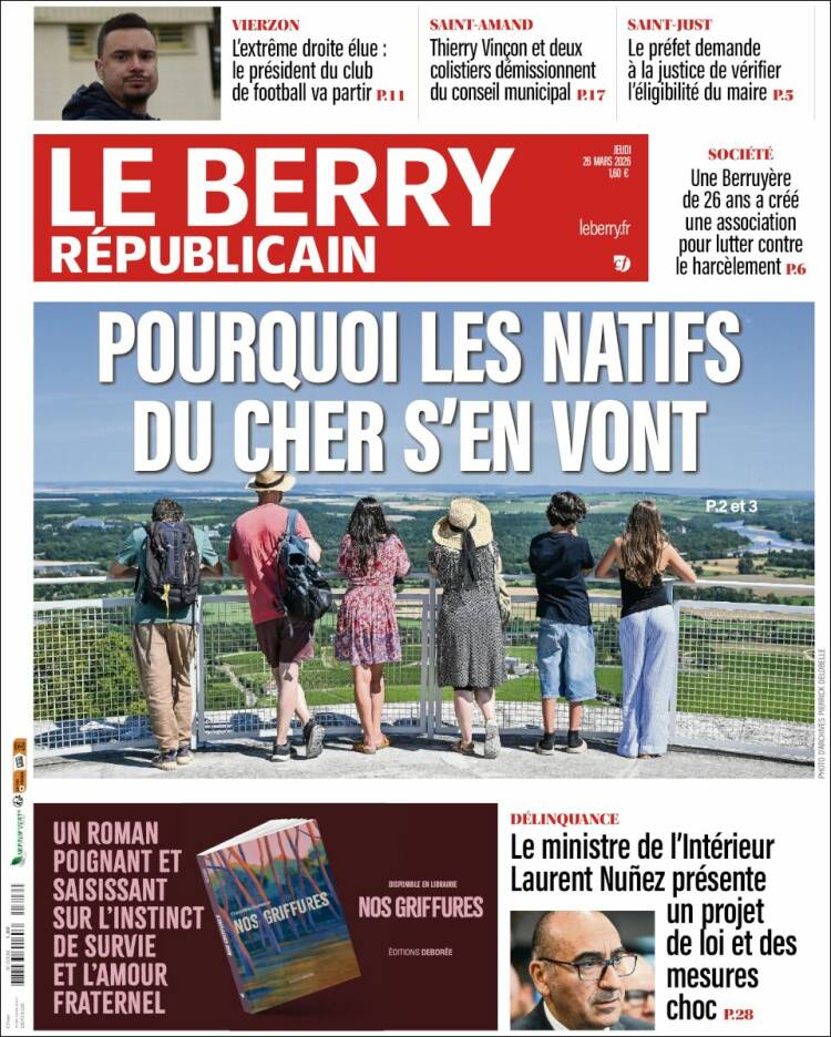 Portada de Berry Republicain (Francia)
