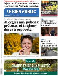 Portada de Le Bien Public (Francia)