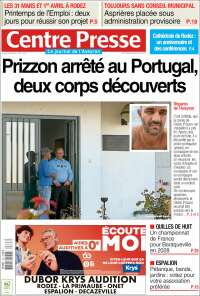 Portada de Centre Presse (Francia)