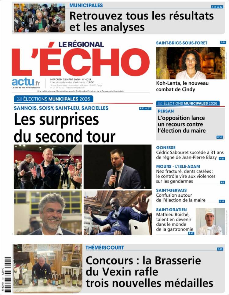 Portada de L'Echo de la Haute-Vienne (Francia)