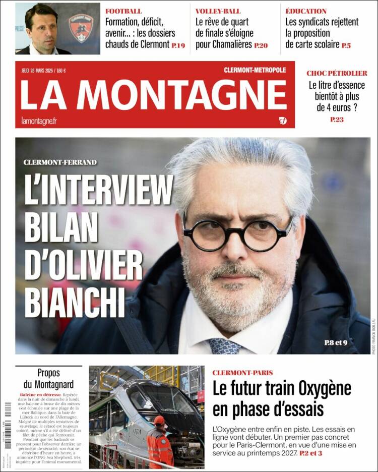 Portada de La Montagne (Francia)