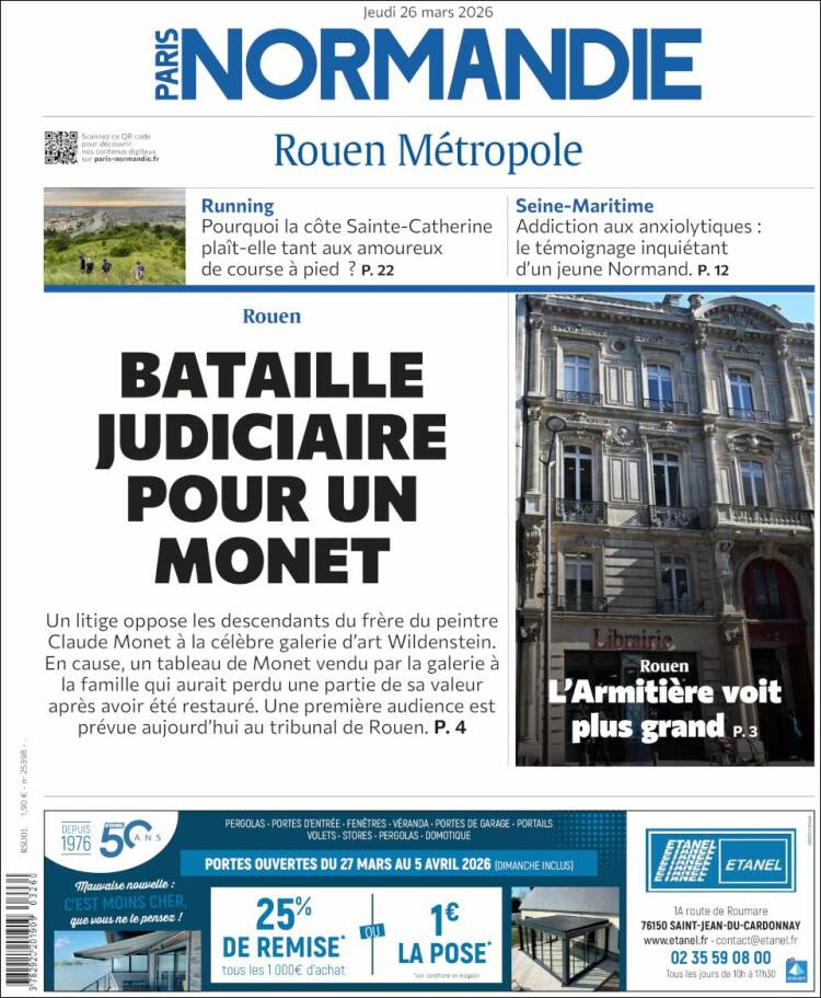 Portada de Paris Normandie (Francia)