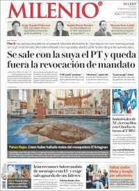 Portada de Milenio (M&eacute;xico)