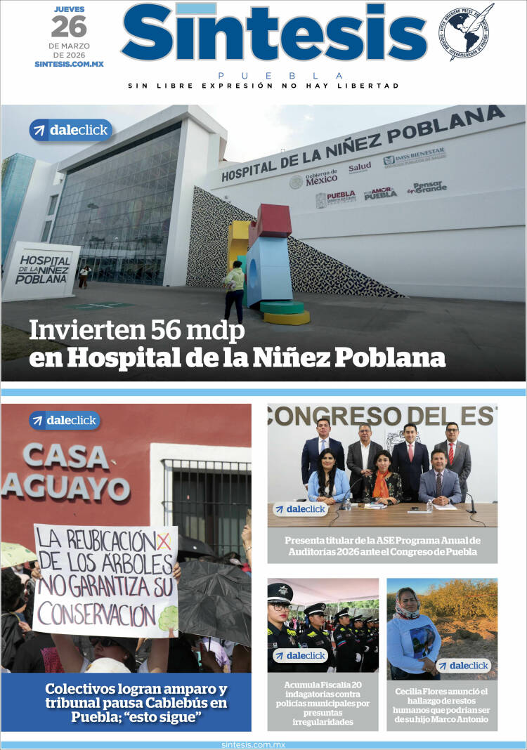 Portada de Síntesis - Puebla (M&eacute;xico)