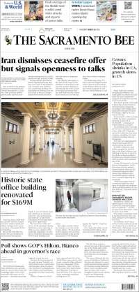 Portada de The Sacramento Bee (USA)