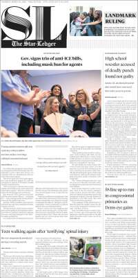 Portada de Star-Ledger (USA)