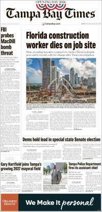 Portada de Tampa Bay Times (USA)