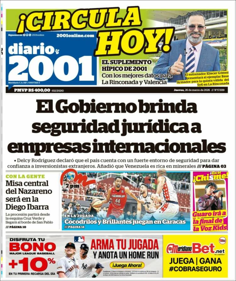 Portada de 2001 - Dosmiluno (Venezuela)