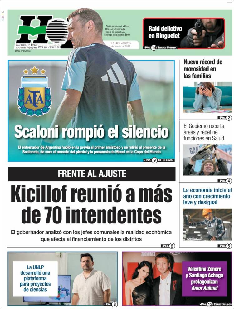 Portada de Diario Hoy (Argentina)