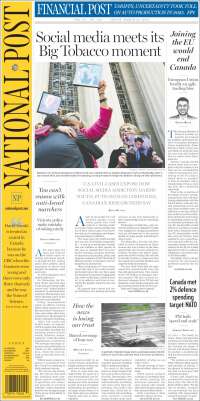 Portada de The National Post (Canad&aacute;)